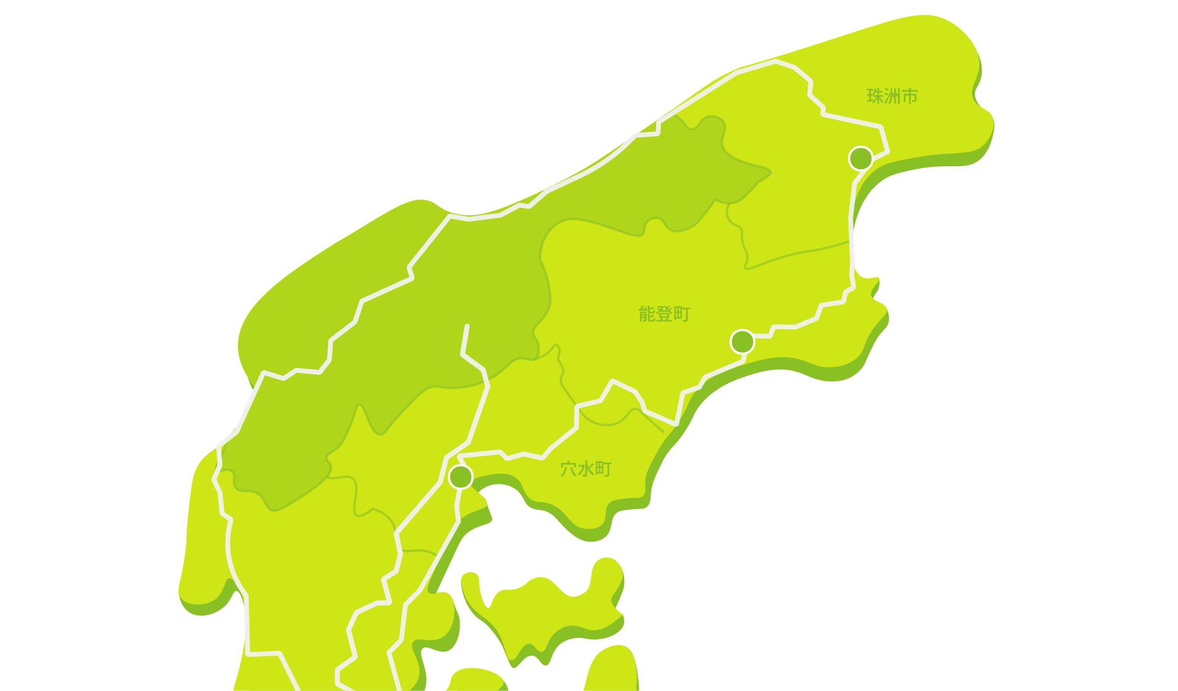 能登半島全体の地図